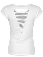 Mystical Kitten Ladies White Razor Back T-Shirt 14-16